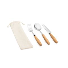BOULUD, 3-teiliges Set aus Akazienholz, natürlich, 94292-160