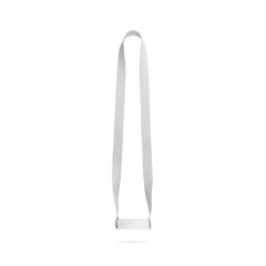 OXFORD, SET Lanyard SUBLIMATION Long II (20 mm) Duo u recikliranom poliesteru (100% rPET) s sublimacijskim elastičnim držačem za čaše, 301 - Bijela, 94415-301