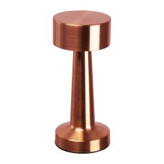 Edelstahl-Tischlampe mit wiederaufladbarer Batterie, Roségold, MA9466295
