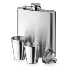 NOVAK, set boce i čaša od nehrđajućeg čelika 200 mL, srebro, 94665-107
