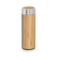 NATUREL, termična steklenica iz bambusa in nerjavečega jekla (90 % reciklirano) 430 mL, naravna, 94683-160