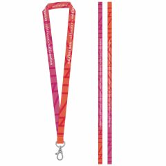 BRIGHTON S, tiskani uzorak seta Lanyard SUBLIMATION Long II (20 mm) s kukom Trigger Snap 20 mm, bijela, 94972S-106