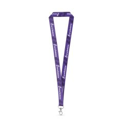 WINDSOR, SET Lanyard SUBLIMATION Long II (20 mm) in recycled polyester (100% rPET) with Hook Trigger Snap 20 mm, White, 94974-106