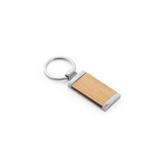 HOMER, Rectangular bamboo keyring, Natural, 95070-160