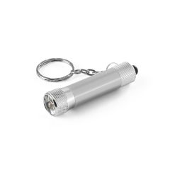 RE-LERGAN, Aluminium keyring (92% recycled) with 3-light LED torch, 95092