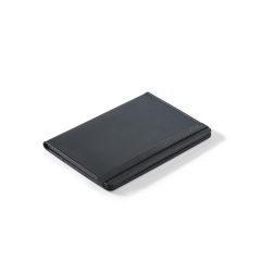 BRAM, PU Reisepasshalter mit elastischem Verschluss und mehreren Fächern, Schwarz, 95129-103