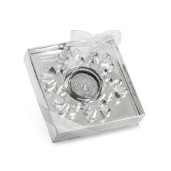 ELAINE, dekorative Kerze, Silber, 95836-107