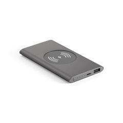 CASSINI, Power bank 4.000 mAh with 5W wireless charger in recycled aluminium (100% rAL), 97078