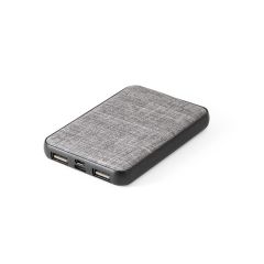 RENEWAL BATTERY, Power bank 5.000 mAh in recycled PET (100% rPET), Grey, 97094-113
