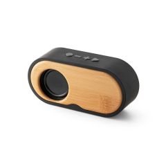 TILLY, altoparlante portatile 3W con batteria da 5h realizzato in bambù e ABS riciclato (100% rABS), nero, 97095-103