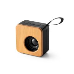 MAYER, altoparlante portatile 3W con autonomia di 4h in bambù e ABS riciclato (100% rABS), nero, 97098-103