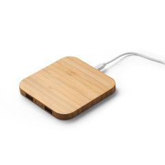 DALTON, Superfast 15W bamboo wireless charger, Natural, 97123-160