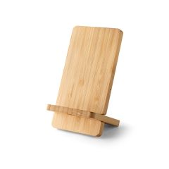 LANGE, Smartphone holder with 15W super-fast wireless charger in bamboo, Natural, 97132-160