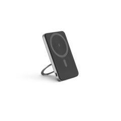 Power bank magnetica WARSHEL 5, 5000 mAh con caricatore wireless super veloce da 15W in ABS riciclato (100% rABS) con supporto, grigio scuro, 97142-133