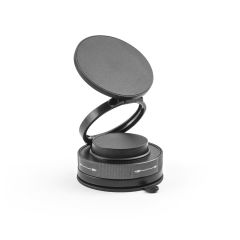 KEPLER, Magnetic mobile phone holder with vacuum attachment system for smooth and non-smooth surfaces (360º rotation), Black, 97218-103