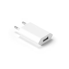 WOESE, adattatore di alimentazione USB-A 5W realizzato in ABS riciclato (100% rABS), bianco, 97361-106