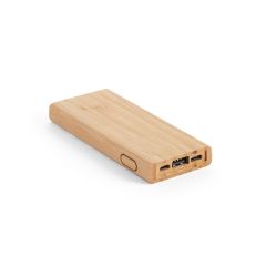 KOHN, Power bank 5.000 mAh in bamboo, Natural, 97915-160