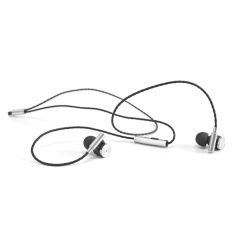 VIBRATION, Metal and ABS earphones with microphone, Silver, 97923-107