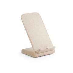 ENGLERT, Smartphone-Halter mit 10W Schnellladestation in recyceltem ABS (70% rABS) und Weizenstrohfasern, natürlich, 97932-160