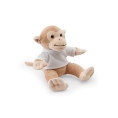 MONKY, Monkey-shaped plush toy with t-shirt, Svijetlosmeđa, 98159-111