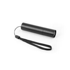 BRUCE, Rechargeable flashlight made from recycled aluminum (100% rAL) with 30 mm extendable tip, Black, 98164-103