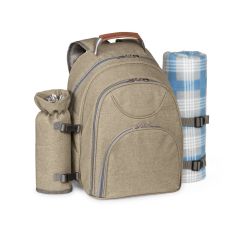 VILLA, Thermal picnic backpack in 600D, high-density recycled polyester, Light brown, 98422-111