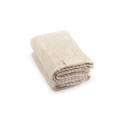 CELINE, Blanket in recycled polyester (100% rPET) with a stitched detail for personalisation, Beige, 99096-131