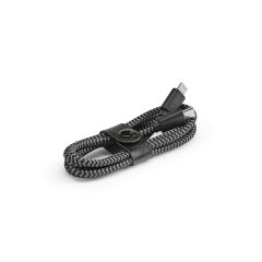 Ramanujan Kabel rPET. 1m USB-C auf Lightning. Schnellladen, Schwarz, ACB008-103