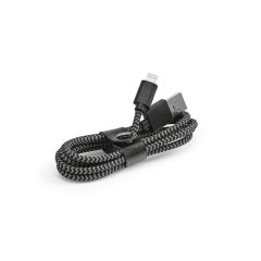 Bernoulli Cable rPET. 1m USB-A to Lightning. Fast Charge, Black, ACB009-103