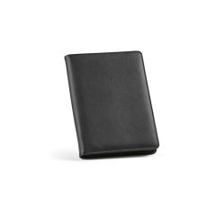 Cartella Orwell A5 rPU. 64 fogli FSC® blocco note e chiusura lampo, nero, AFD006-103