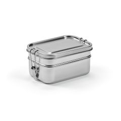 Picasso Lunchbox rSS 1240ml. 2 Fächer und seitliche Schnallen, Silber, ALB003-107
