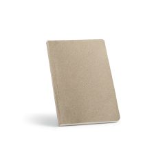 Poe A5 bilježnica platnena korica. 80gsm reciklirani papir, 196 stranica, Svijetlo siva, ANT027-123
