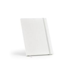 Bilježnica Hugo A5 s koricama rMilk Cartons. FSC® 70gsm reciklirani papir, 160 stranica, bijela, ANT030-106