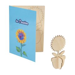 SendCraft, po meri izdelana voščilnica s puzlo, cvet, bela, AP715048-B