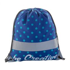 CreaDraw Reflect, individuell reflektierender Rucksack mit Kordelzug, Silber / Weiß, AP716417-10