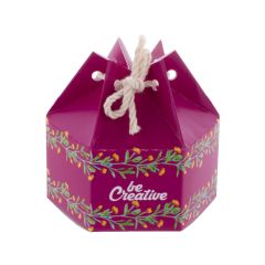CreaBox HexaCord S, hexagonal gift box, white, AP716641