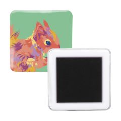 MagBadge Square, pin button fridge magnet, white, AP716811