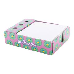Nolty, pen holder notepad, white, AP716856