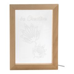 Woodiframe, LED light trophy, natural / transparent, AP716910