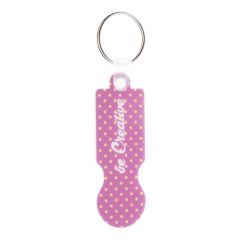 ColoCart, trolley coin keyring, white, AP718371