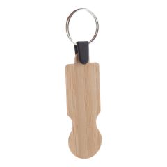BooCart EU, bamboo trolley coin keyring, natural, AP718372