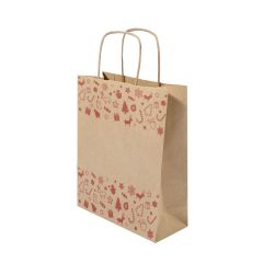 Julegave M, Weihnachtsgeschenktasche, mittel, natürlich, AP719606