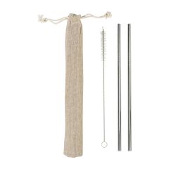 SteelSip, straw set, silver, AP721384