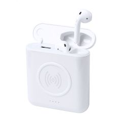 Repte, power bank con cuffie, bianco, AP721402-01
