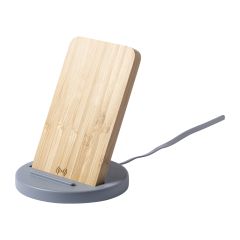 Chemek, wireless charger mobile holder, grey / natural, AP721849