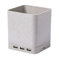 Ampdesk, multifunctional pen holder, beige, AP721851-00