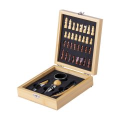 Kaspar, chess wine set, natural, AP734196