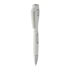 Docnote, ballpoint pen with flashlight, white, AP791520