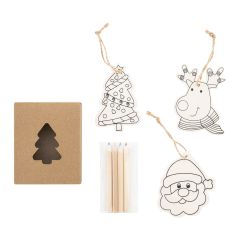 Oppland, colouring Christmas tree ornaments, natural, AP800034