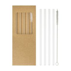 Borosip, glass straw set, transparent, AP800271